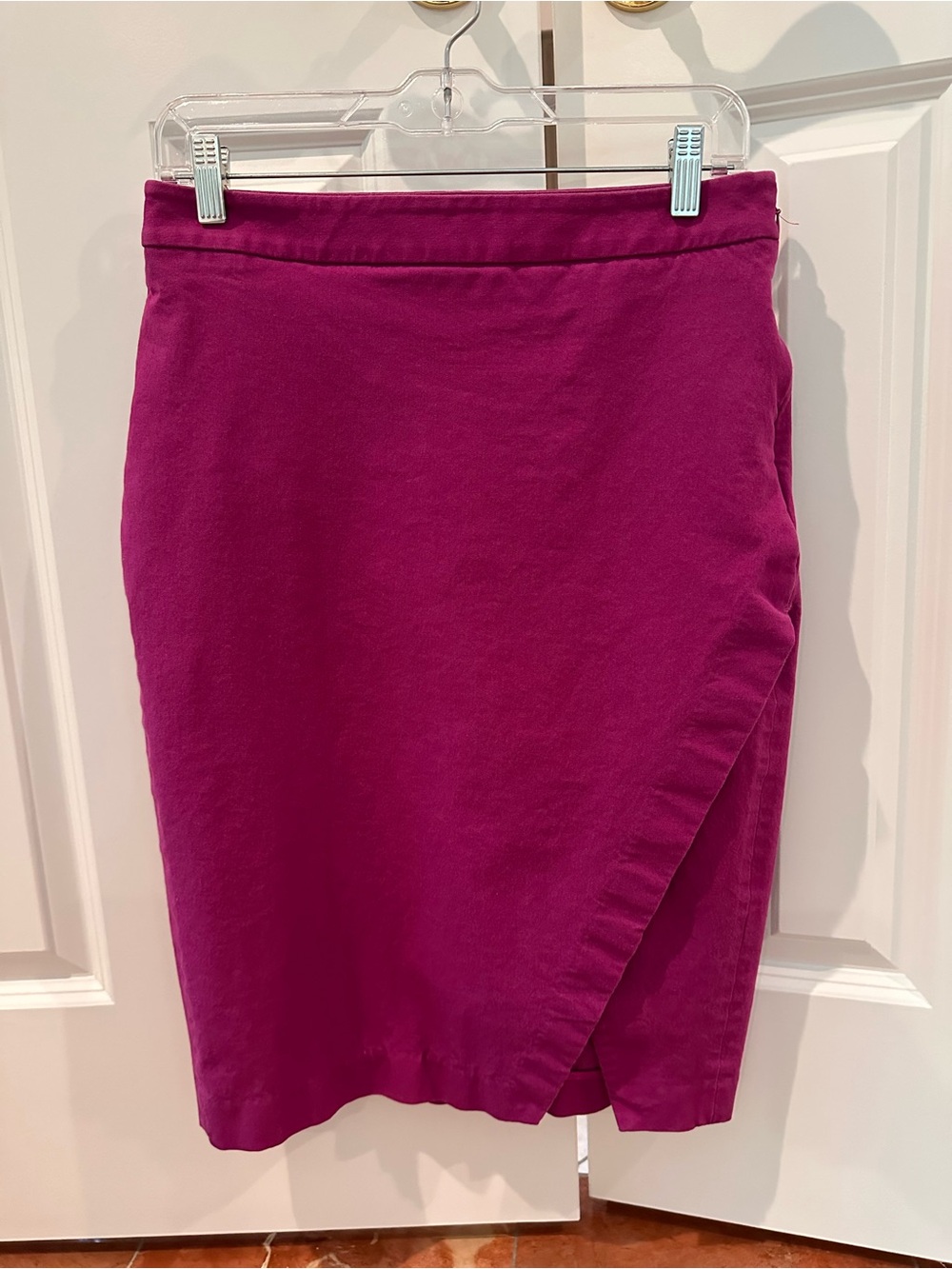 Banana Republic Women’s Wrap Pencil Skirt in Magenta
